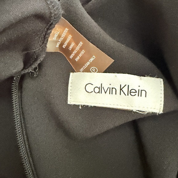 Calvin Klein Black mock neck halter evening dress black tie formal dress - Picture 6 of 9